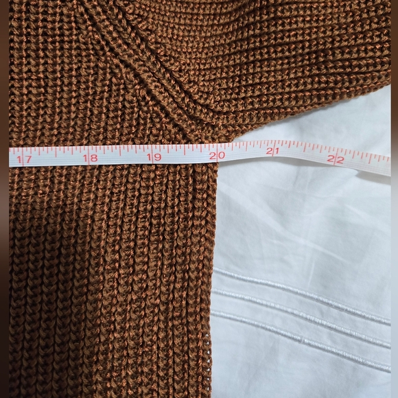 VARLEY Panama Knit Colorblock Metallic Caramel Cafe Sweater Sz S NWT - Picture 12 of 12